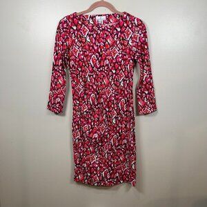 Jude Connally Marlowe Dress Size Small Pink Geo Work Office Career